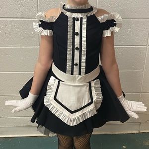 Size child large French maid costume
